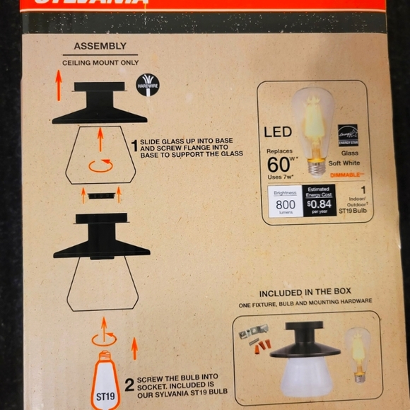 Sylvania Lincoln Matte Black Finish Light (COPY) - Picture 5 of 6